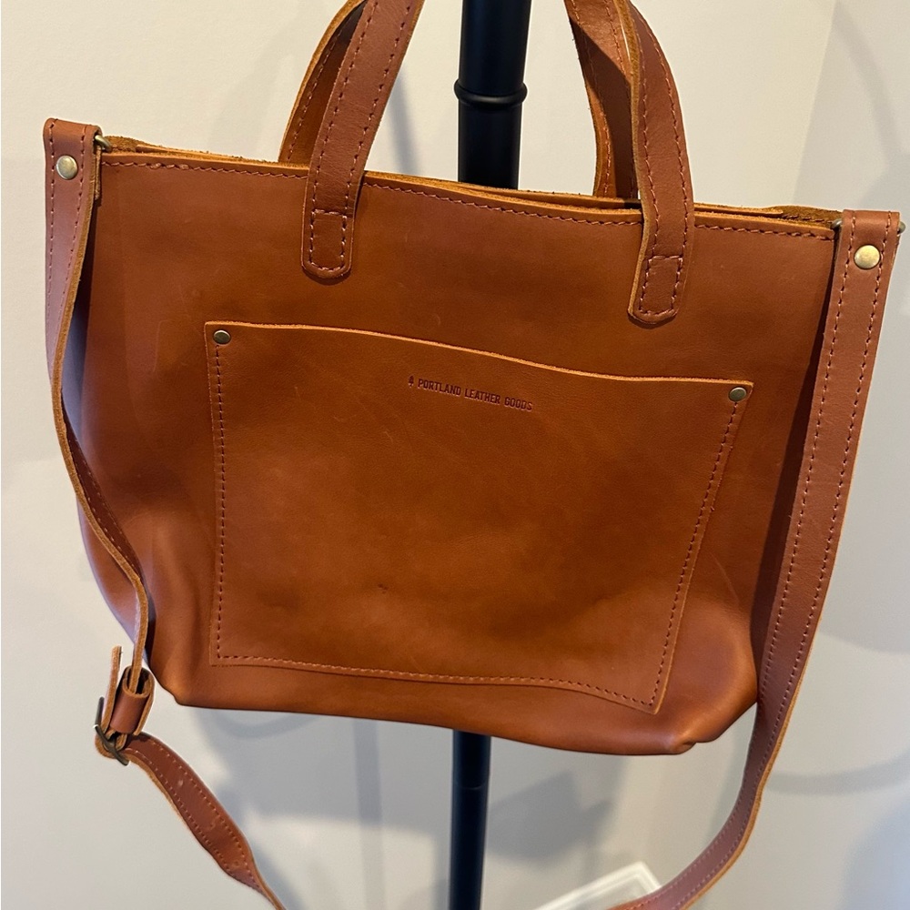 Medium Portland Leather Brown Tote Bag